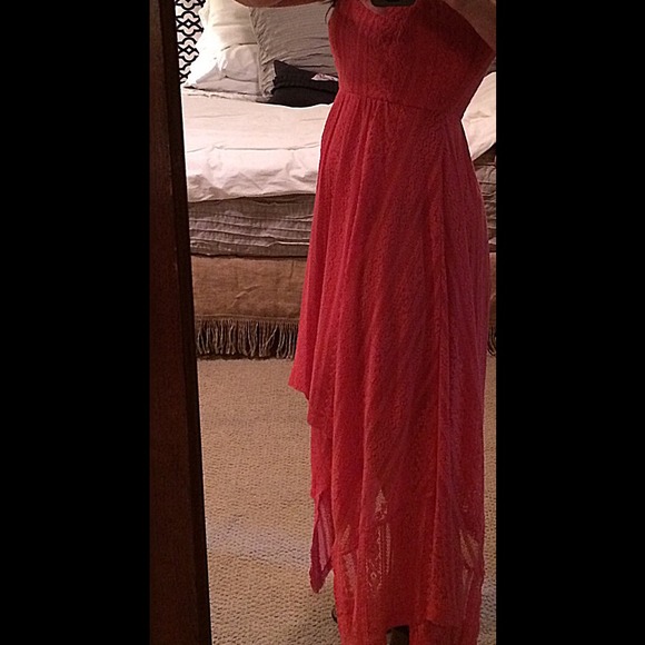 Free People orange lace dress