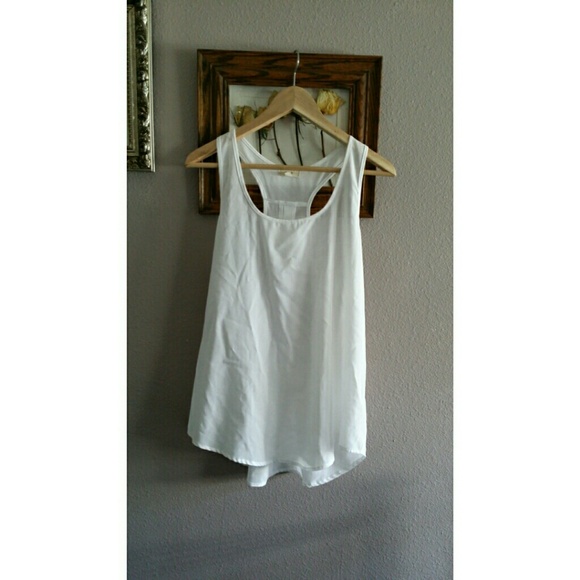 Sheer  White Tank Top