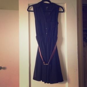 NEWLY-REDUCED Black H&M Sheer Collared Dress