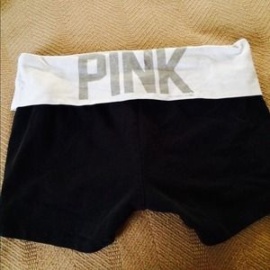 Victoria's Secret Pink yoga shorts.