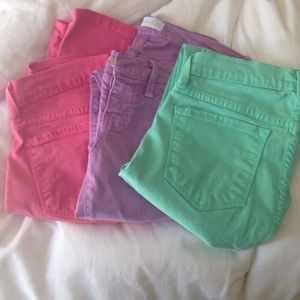 Bundle-2 pairs of colored denim! Skinny fit.