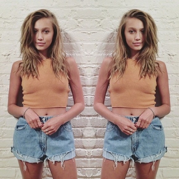 RARE Brandy Melville Orange Knit Halter