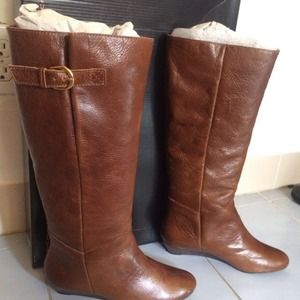 Steve Madden Intyce brown leather boots