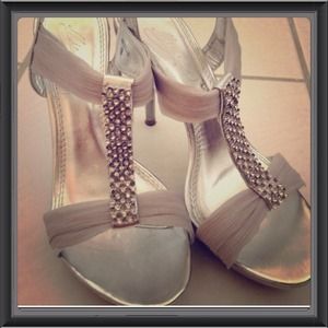 Silver studded Michelangelo heels.