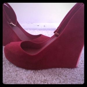 Melissa brand peep toe wedges