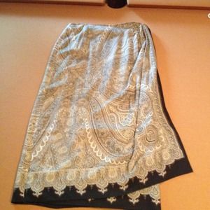 Green Paisley wrap around Maxi skirt