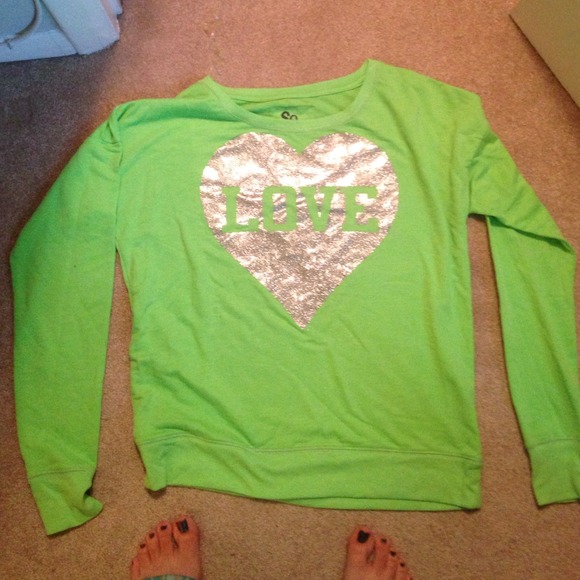 SO Sweaters - Lime green Sweater size large LOVE