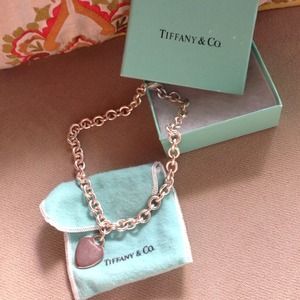Tiffany & Co silver heart chain necklace