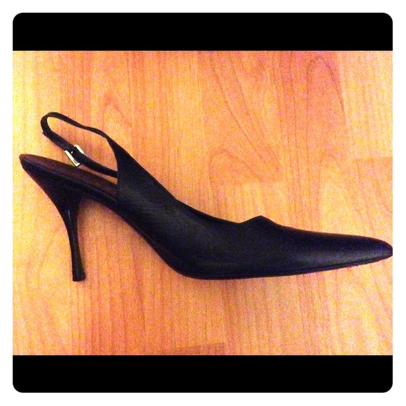 Prada Black Slingback Pumps