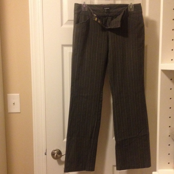Grey pinstripe dress pants
