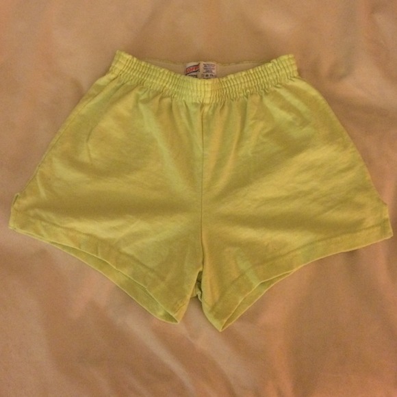 neon yellow/green soffe gym/pajama shorts