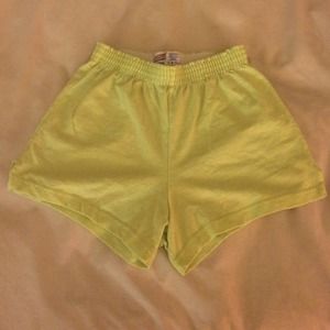 neon yellow/green soffe gym/pajama shorts