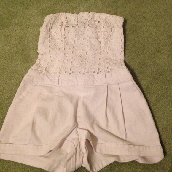 All white romper