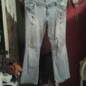 Arizona jeans flare, distressed, worn several