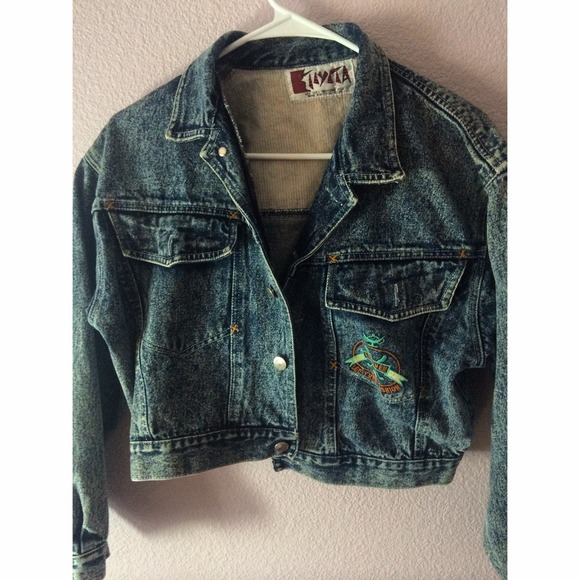 acid wash denim jacket