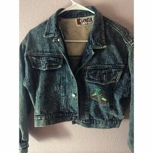 acid wash denim jacket