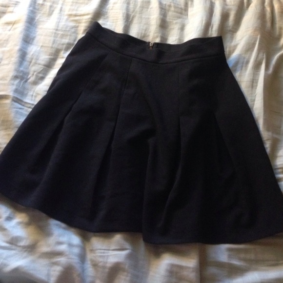black high waisted circle skirt
