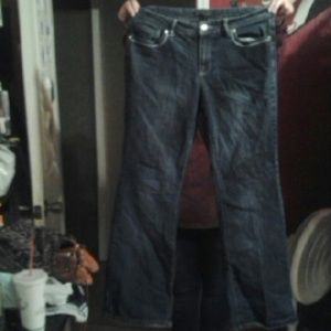Baccini bootcut jeans. Medium wash, jewels on back