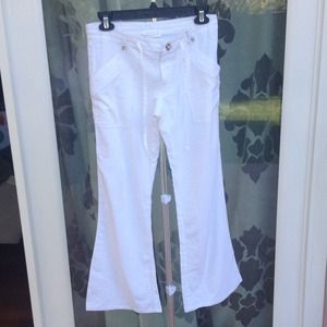 White linen pants