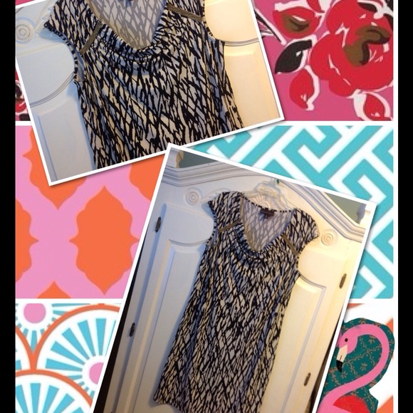 Animal print dress with beading