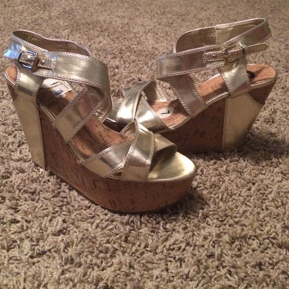 Gold Guess Wedges