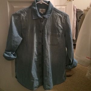 Jean button up flannel