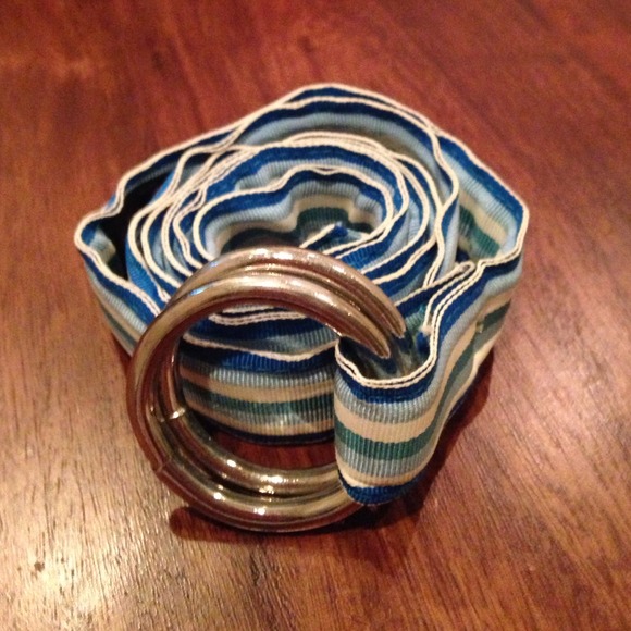 CK Bradley thin grosgrain striped belt size S