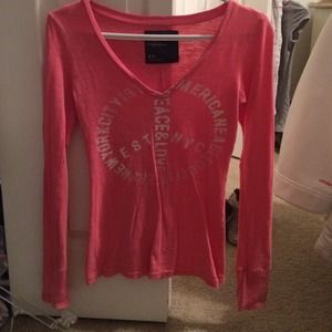 Long sleeved pink shirt