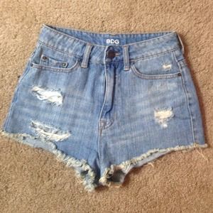 Urban outfitters high rise jean shorts