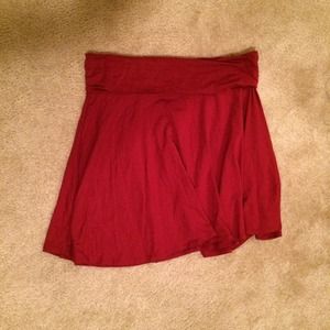 Maurice's Fold Over Red Skirt