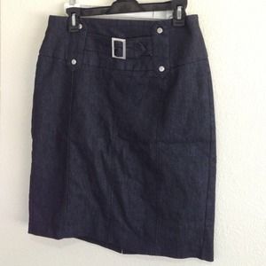 Dark denim skirt