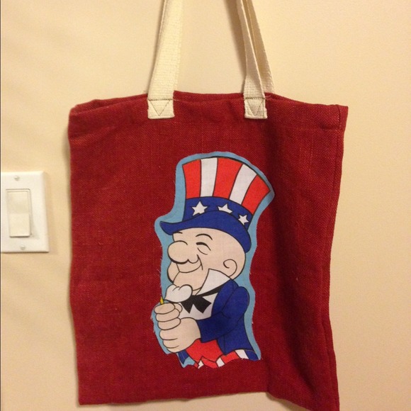 Alternative Cute Red Linen Tote bag alternative - Picture 1 of 3