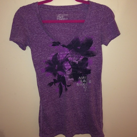 v-neck, purple, from American eagle