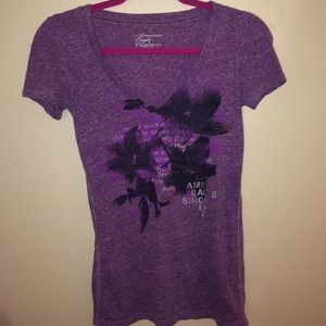 v-neck, purple, from American eagle