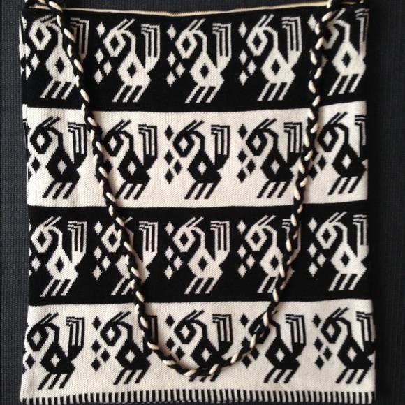 Brandy knit pattern bag black and white - Picture 1 of 3