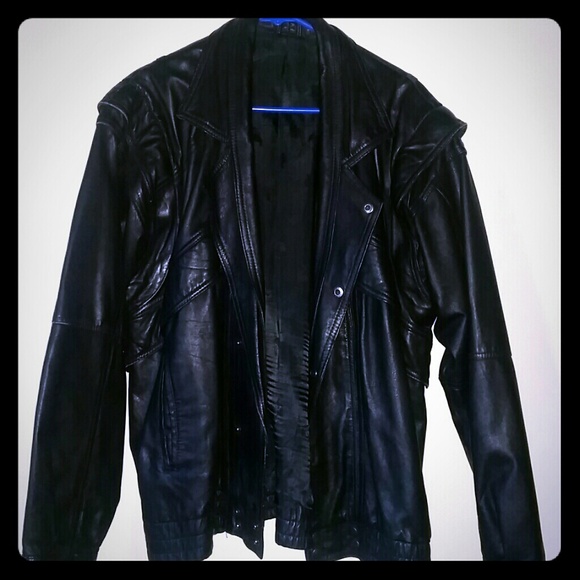 🔴reduced_🔴 Black leather biker jacket