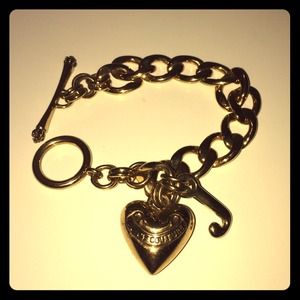 Juicy Couture Gold Heart Bracelet.