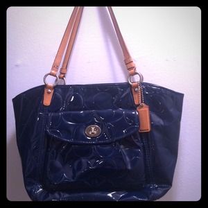 Coach Navy Medium Size tote bag