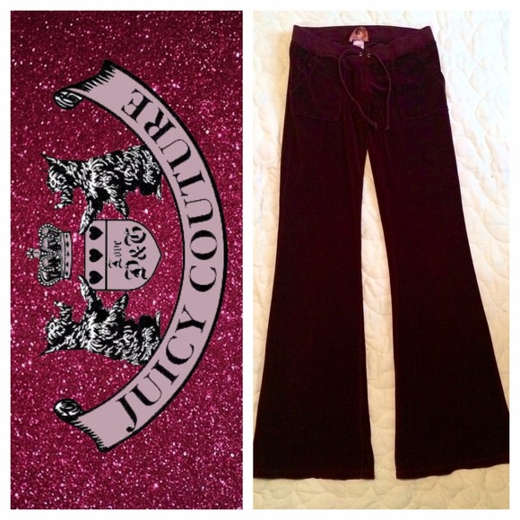 juicy couture bootcut velour pants