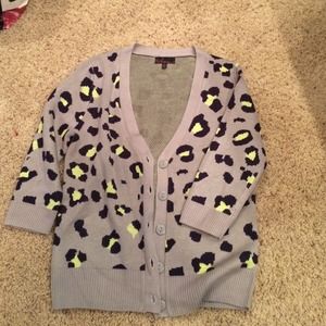 Cheetah print cardigan