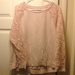 Coral Baseball-Style Floral Long-sleeve Tee