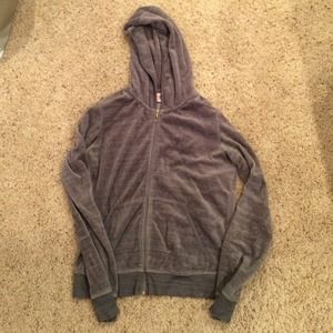 Juicy Couture grey mix velour hoodie!!