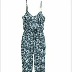 H&M Floral Satin Jumpsuit