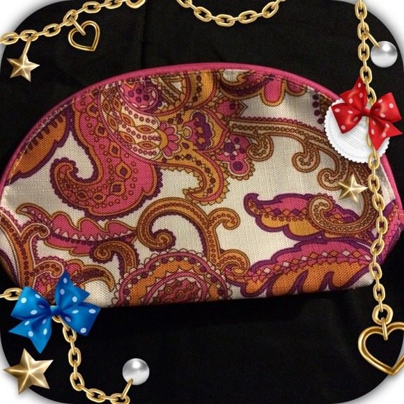 Pretty paisley new Clinique makeup bag - Picture 1 of 2