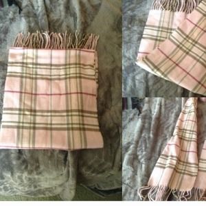 Pink plaid scarf