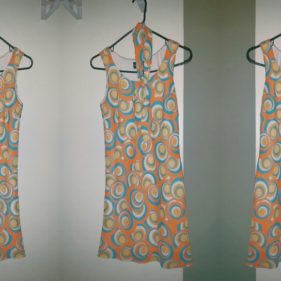 Vintage Mod 60's Babe Mini Print Dress