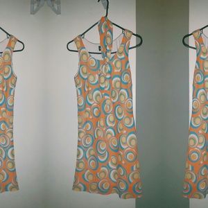 Vintage Mod 60's Babe Mini Print Dress