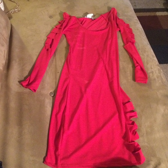 Short razor cut dress.