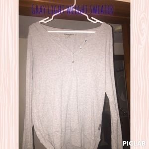 Gray light weight sweater