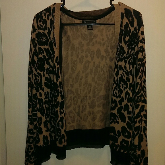 Plus Size Leopard cardigan